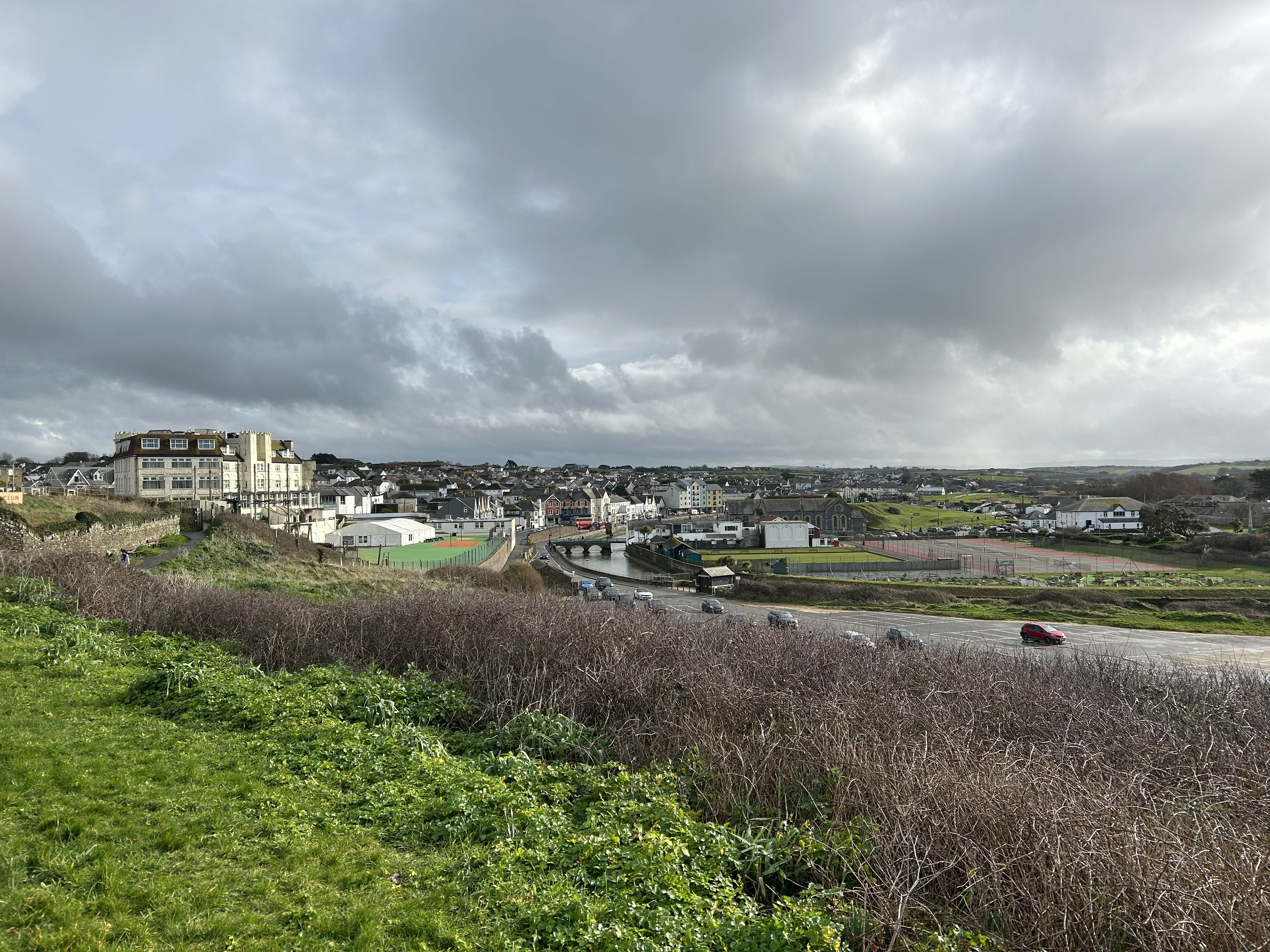 Narrowing beach